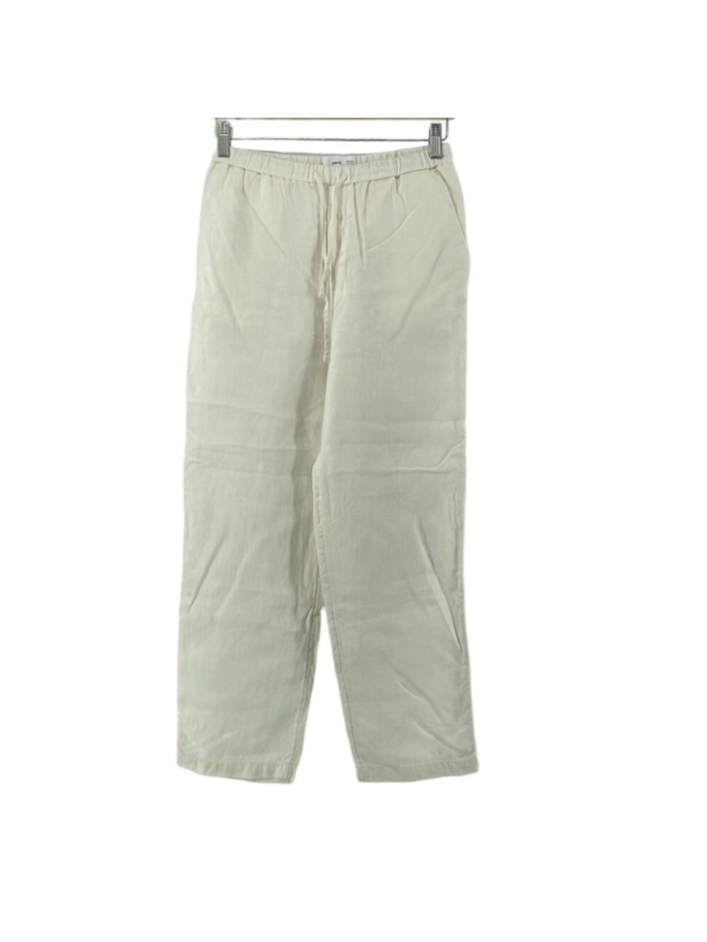 Mng 100% linen pants cream Color vacation light weight sz xs